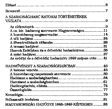 CSIKNY : Magyarorszg hadgye 1848-1849