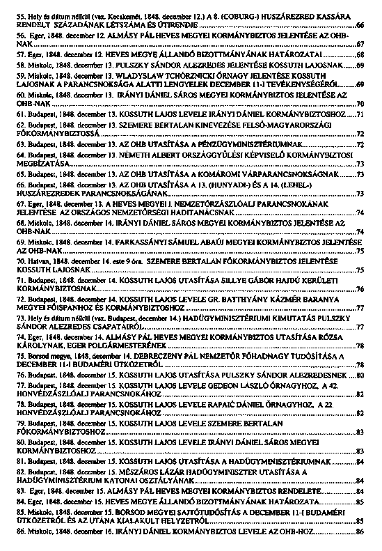 Az 1848–49-es I. magyar hadtest iratai
