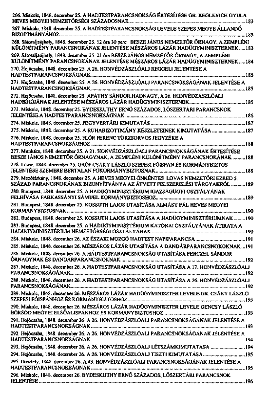 Az 1848–49-es I. magyar hadtest iratai