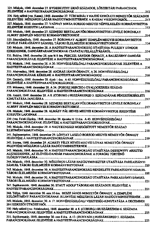 Az 1848–49-es I. magyar hadtest iratai