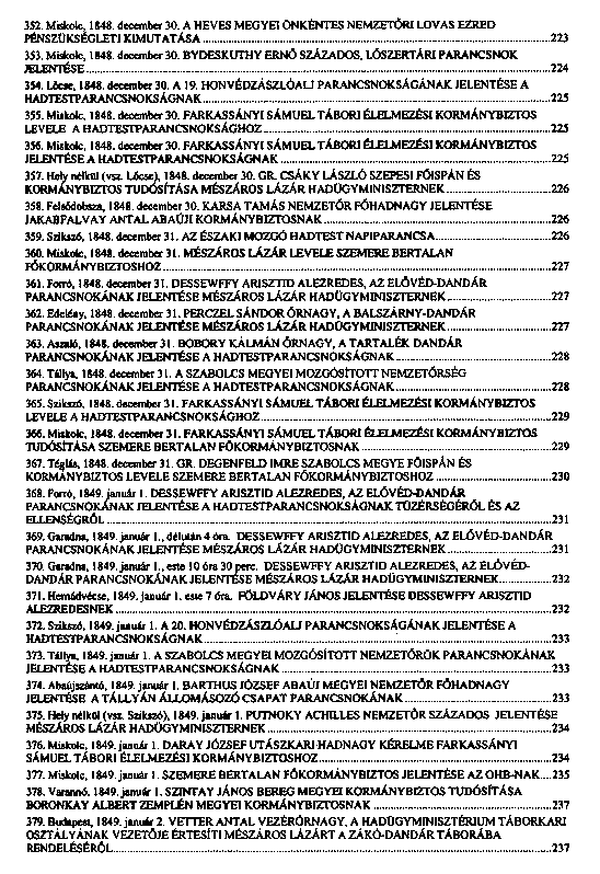 Az 1848–49-es I. magyar hadtest iratai