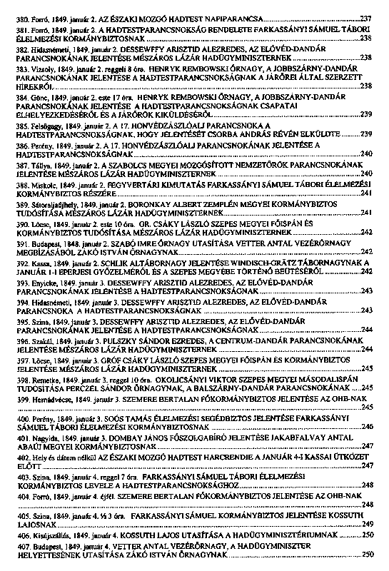 Az 1848–49-es I. magyar hadtest iratai