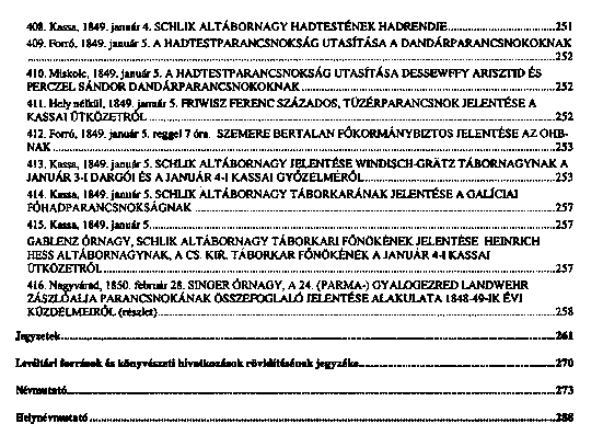 Az 1848–49-es I. magyar hadtest iratai