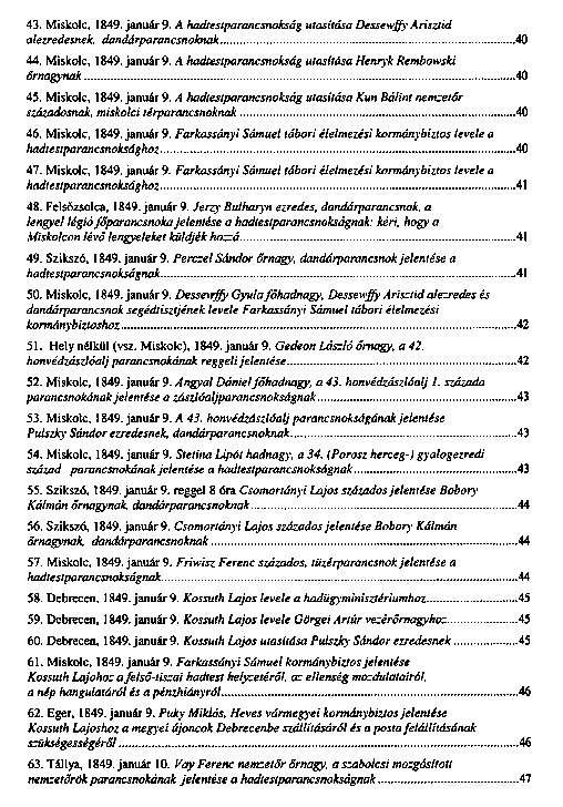 Az 1848–49-es I. magyar hadtest iratai