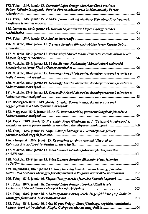 Az 1848–49-es I. magyar hadtest iratai