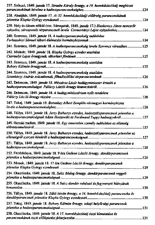 Az 1848–49-es I. magyar hadtest iratai