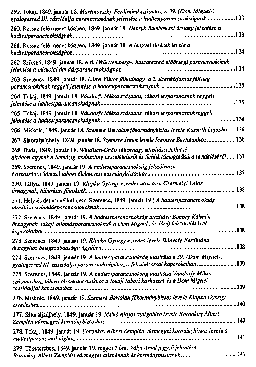 Az 1848–49-es I. magyar hadtest iratai