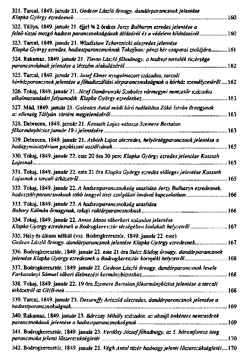 Az 1848–49-es I. magyar hadtest iratai