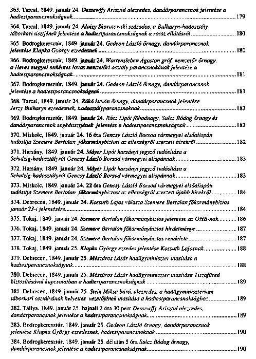 Az 1848–49-es I. magyar hadtest iratai