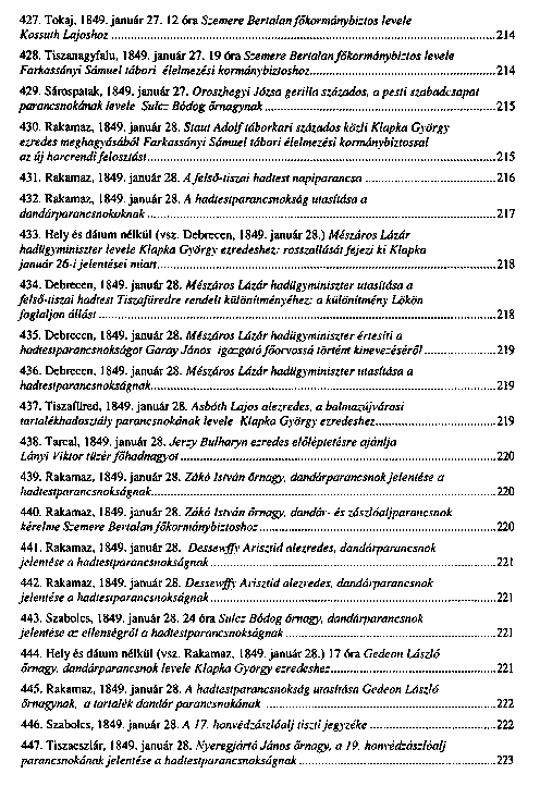 Az 1848–49-es I. magyar hadtest iratai