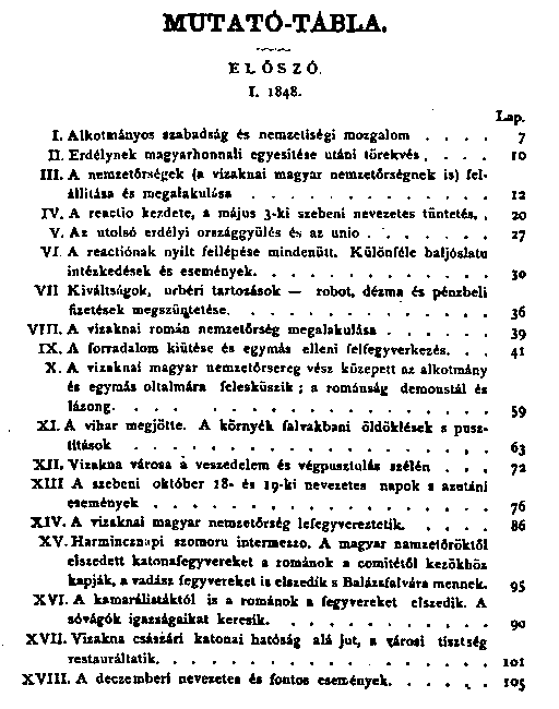 Az 1848–49-iki szabadsgharcz alatti esemnyek Vizaknn