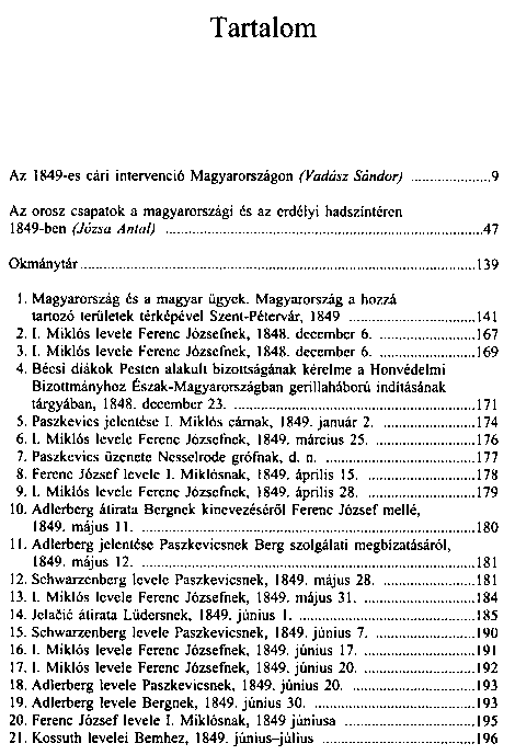 Az 1849-es cri intervenci Magyarorszgon