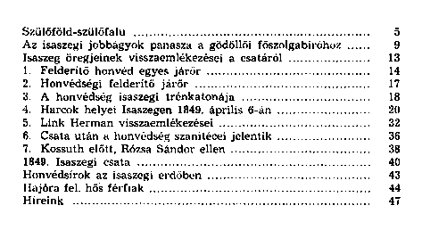 Isaszegi adattri kzlemnyek [1.]