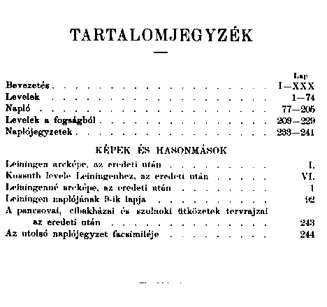 Leiningen-Westerburg Kroly levelei s naplja