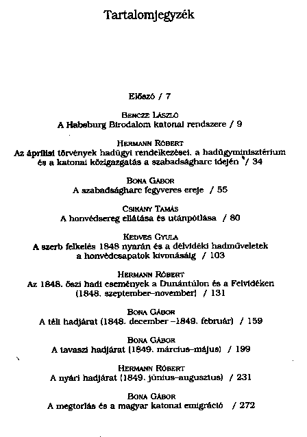 A szabadsgharc katonai trtnete