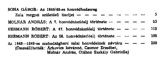 A szabadsgharc zalai honvdei