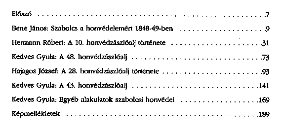 Szabolcsi honvdek a szabadsgharcban