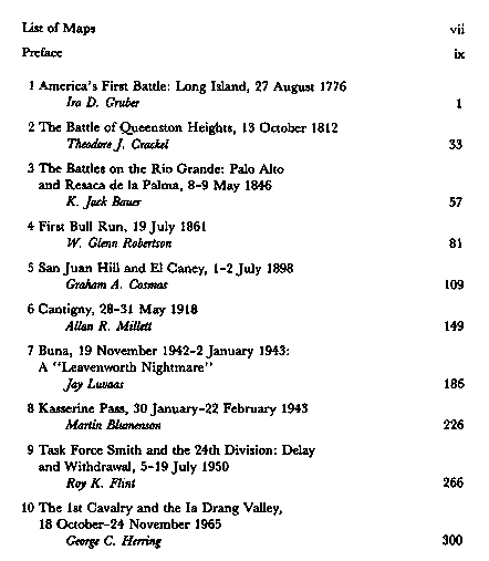 America's first battles