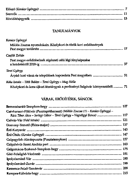 Kzpkori s trk kori vrak, erdtsek Pest megyben