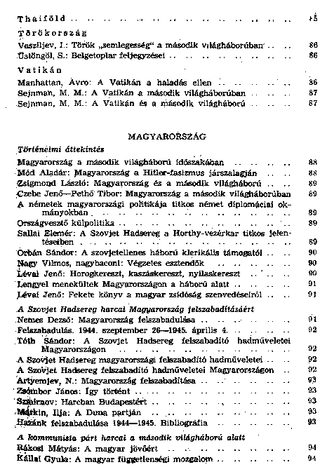 A msodik vilghbor trtnete