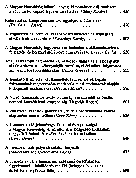 Hadtudom�nyi �rtekez�sek : 1993