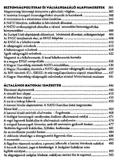 Honvdelmi alapismeretek