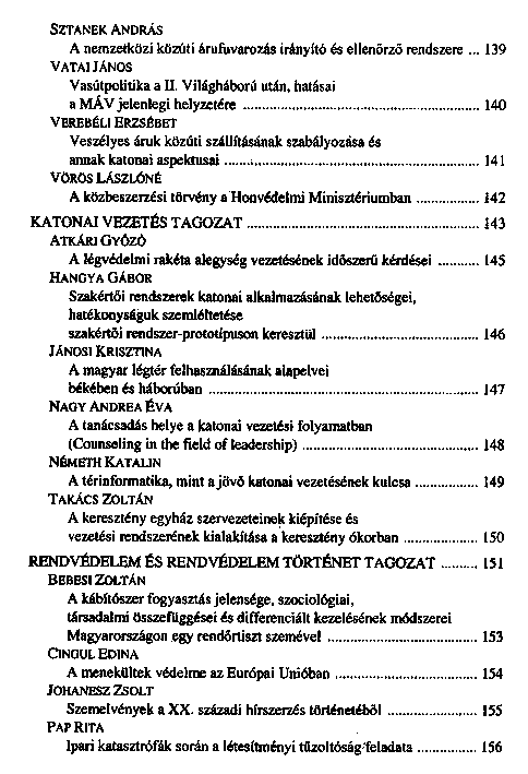 XXV. OTDK Hadtudomnyi Szekci