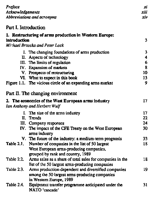 Restructuring of arms production in Western Europe