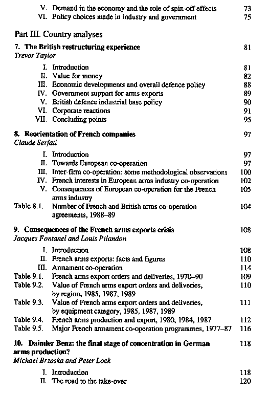 Restructuring of arms production in Western Europe