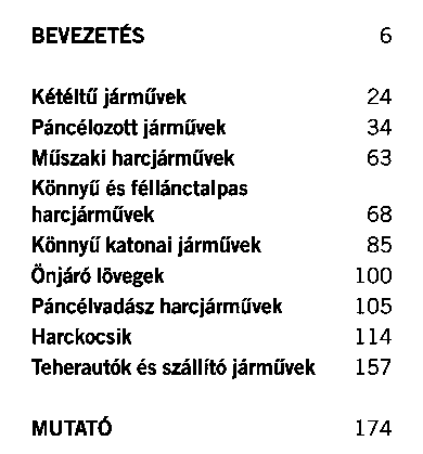 Harckocsik s pnclozott jrmvek
