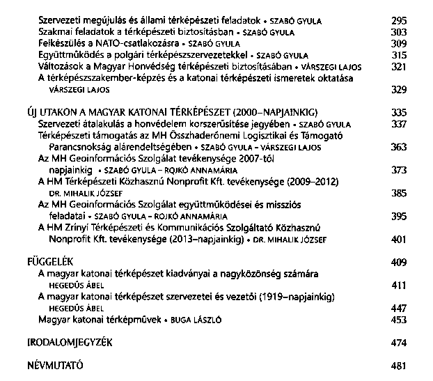 A magyar katonai trkpszet 100 ve, 1919–2019