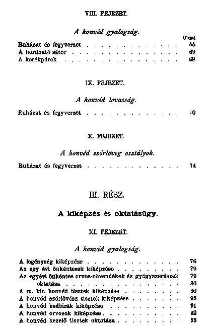 A m. kir. honvdsg fejldse : 1869–1899