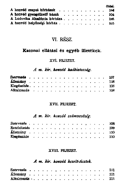 A m. kir. honvdsg fejldse : 1869–1899