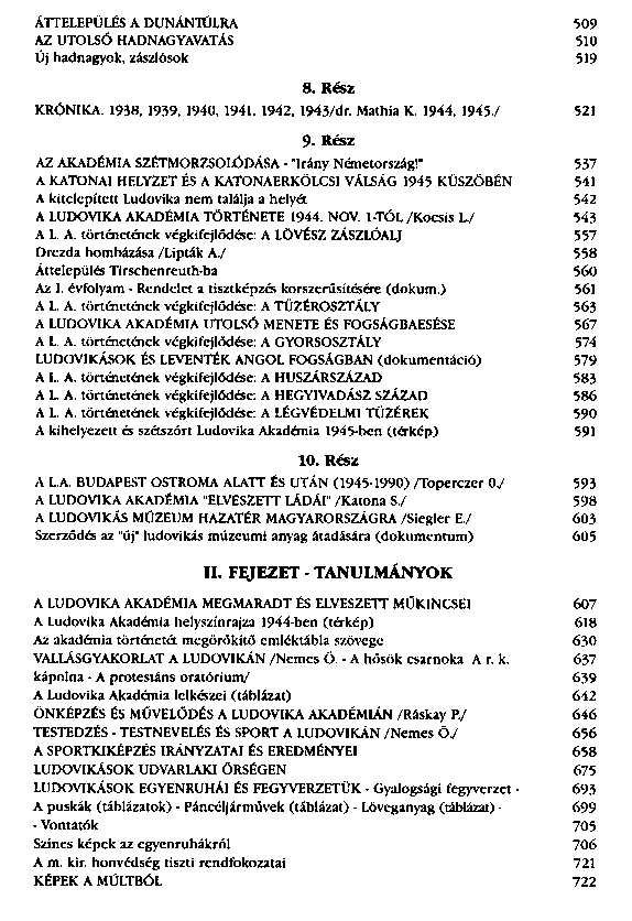 A Magyar Kirlyi Honvd Ludovika Akadmia s a testvrintzetek sszefoglalt trtnete