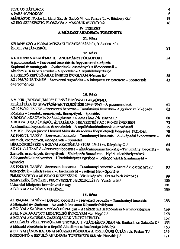A Magyar Kirlyi Honvd Ludovika Akadmia s a testvrintzetek sszefoglalt trtnete