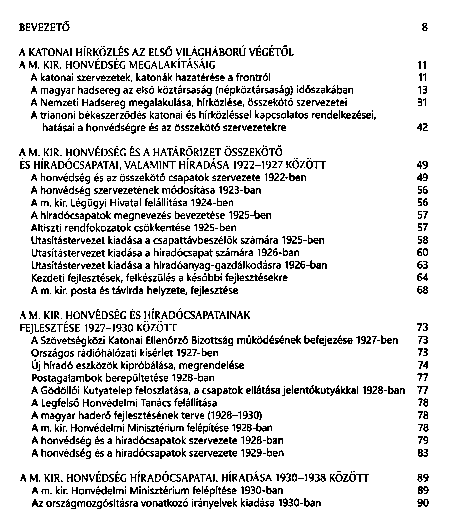 A magyar katonai hrads trtnete