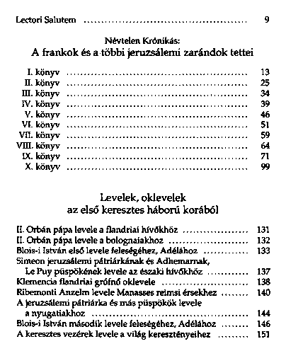 Az első s msodik keresztes hbor kornak forrsai