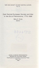 East Central European society and war in the era of revolutions, 1775–1856