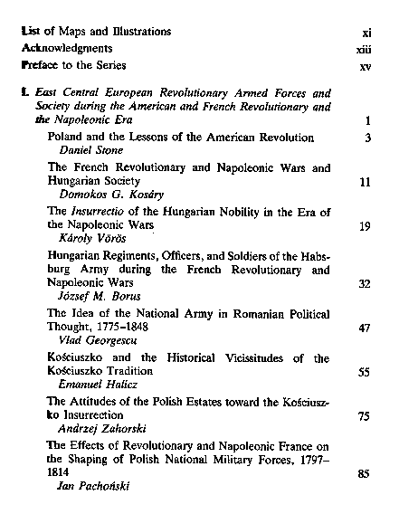 East Central European society and war in the era of revolutions, 1775–1856