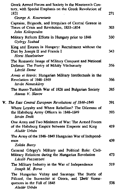 East Central European society and war in the era of revolutions, 1775–1856