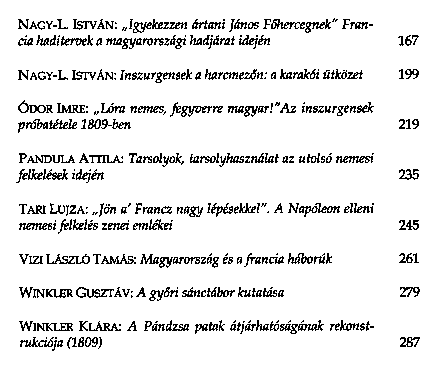 Francik Magyarorszgon, 1809
