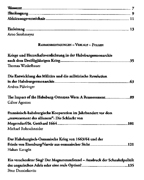 Die Schlacht von Mogersdorf/St. Gotthard und der Friede von Eisenburg/Vasvr 1664