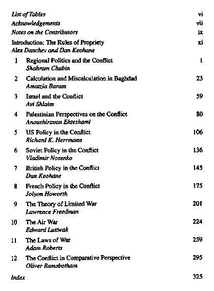 International perspectives on the Gulf conflict