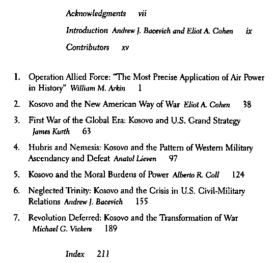 War over Kosovo
