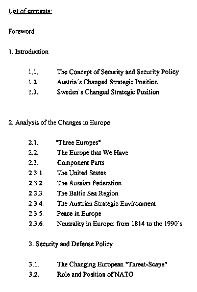 Austrian and Swedish security policies