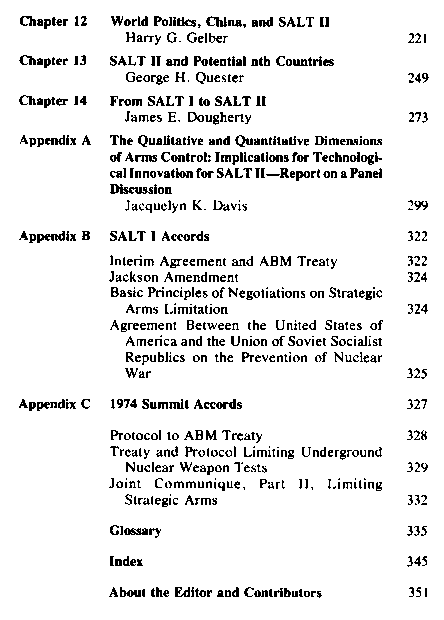 Contrasting approaches to strategic arms control