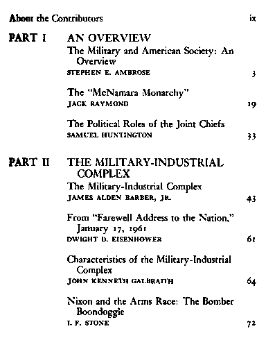 The military and American society