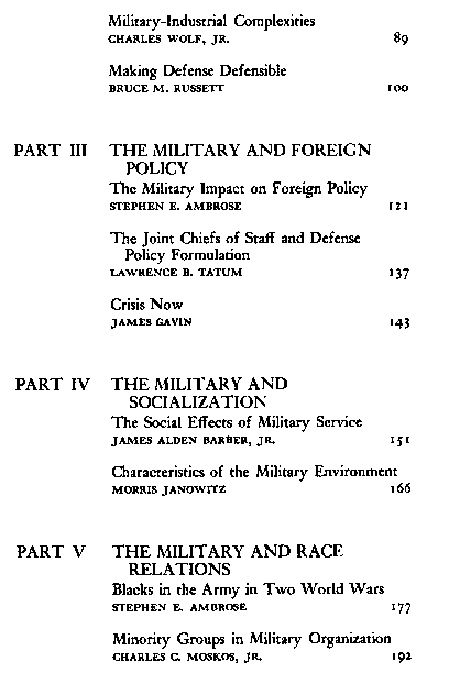 The military and American society