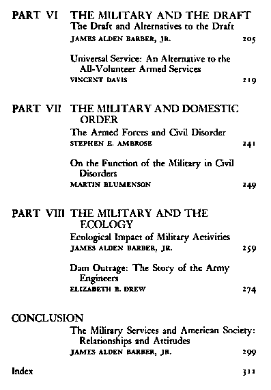 The military and American society