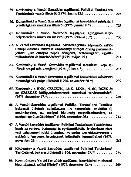 A Varsi Szerzds Szervezete : 1955–1980 : dokumentumok